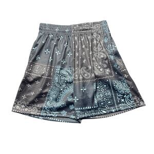 NWOT Aslyum Men’s XL Athletic Shorts Blue Black Gray with Pockets